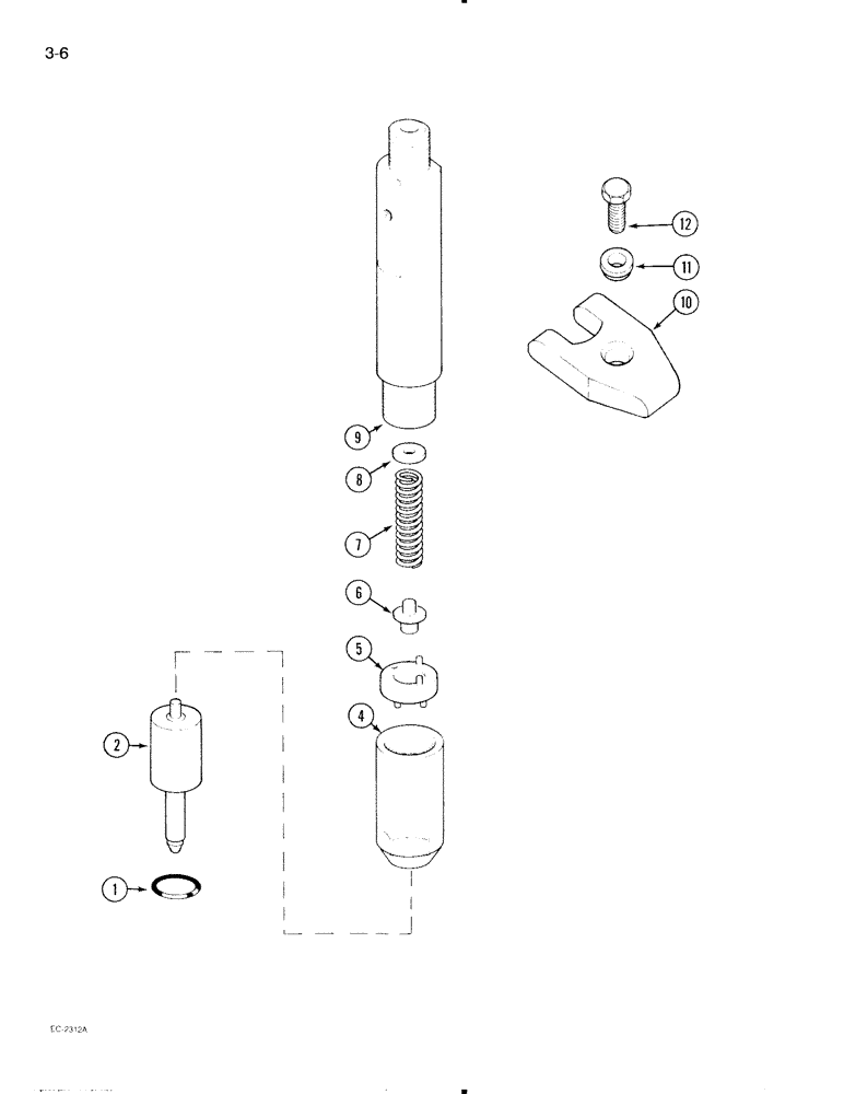 Схема запчастей Case IH 695 - (3-06) - FUEL INJECTION NOZZLE (03) - FUEL SYSTEM