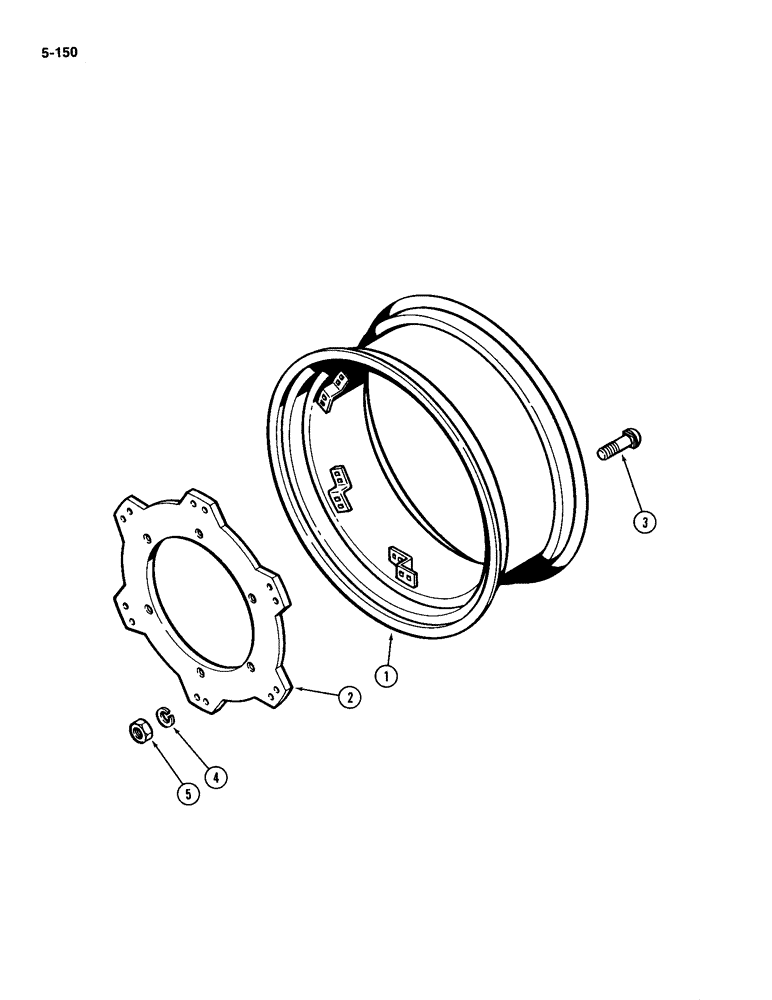 Схема запчастей Case IH 2094 - (5-150) - FRONT WHEEL, MFD TRACTORS (05) - STEERING