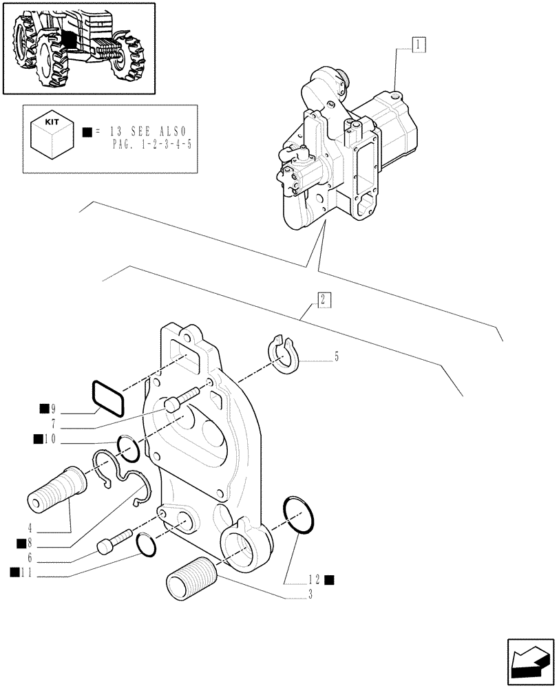 Схема запчастей Case IH MXM155 - (1.32.8/ A[06]) - PUMPS FOR HYDRAULIC SYSTEM AND LIFT - BREAKDOWN (03) - TRANSMISSION