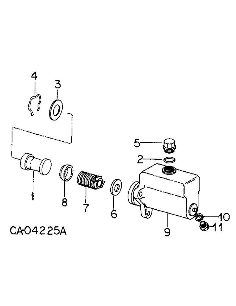 Схема запчастей Case IH 4586 - (04-09) - BRAKES, MASTER BRAKE CYLINDER (5.1) - BRAKES