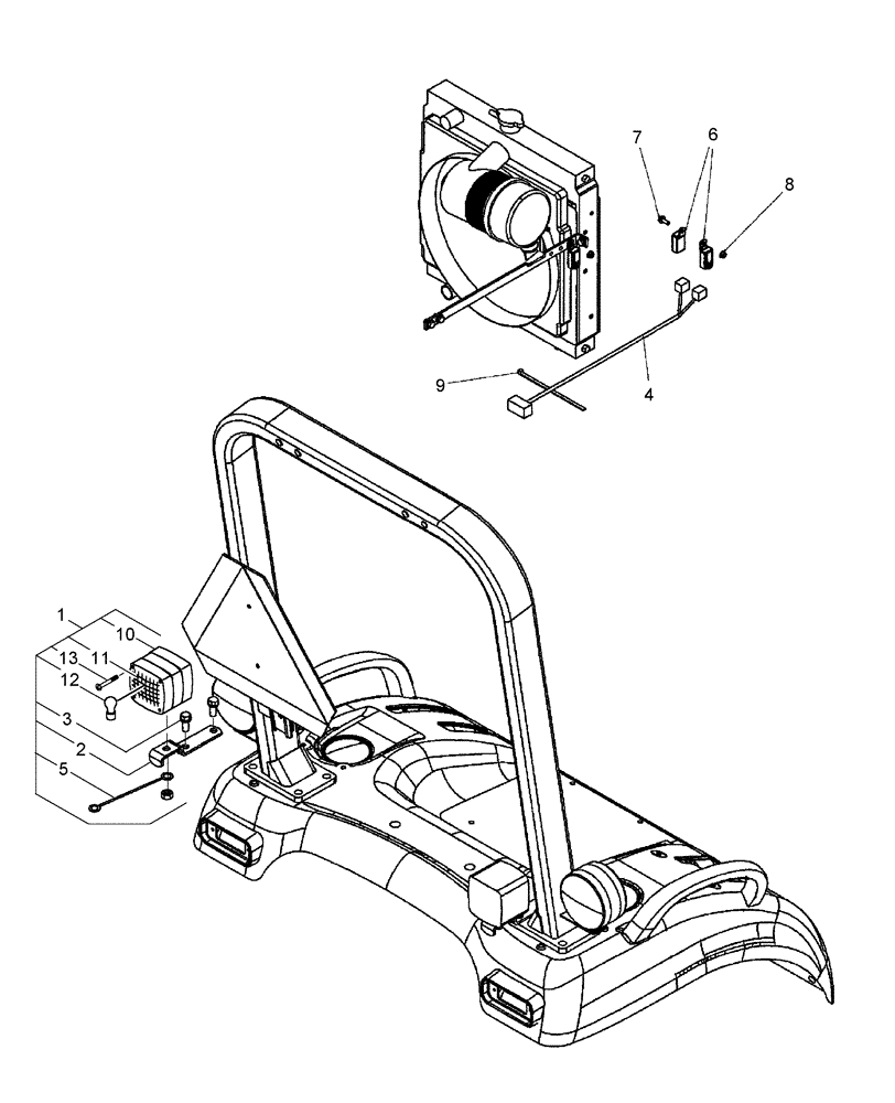 Схема запчастей Case IH DX24E - (06.02) - OHIO LIGHT KIT - 719588006 (06) - ELECTRICAL SYSTEMS