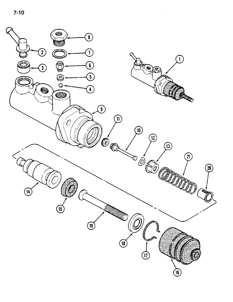 Схема запчастей Case IH 1620 - (7-010) - MASTER BRAKE CYLINDER (5.1) - BRAKES