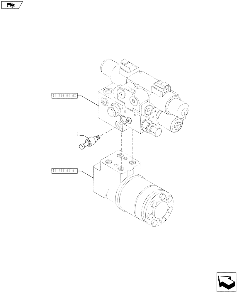 Схема запчастей Case IH PUMA 170 - (55.414.03) - AUTOGUIDANCE STEERING SYSTEM - HIGH PRESSURE OIL SENSOR (VAR.743348 / 743610; VAR.743332 / 743609) (55) - ELECTRICAL SYSTEMS