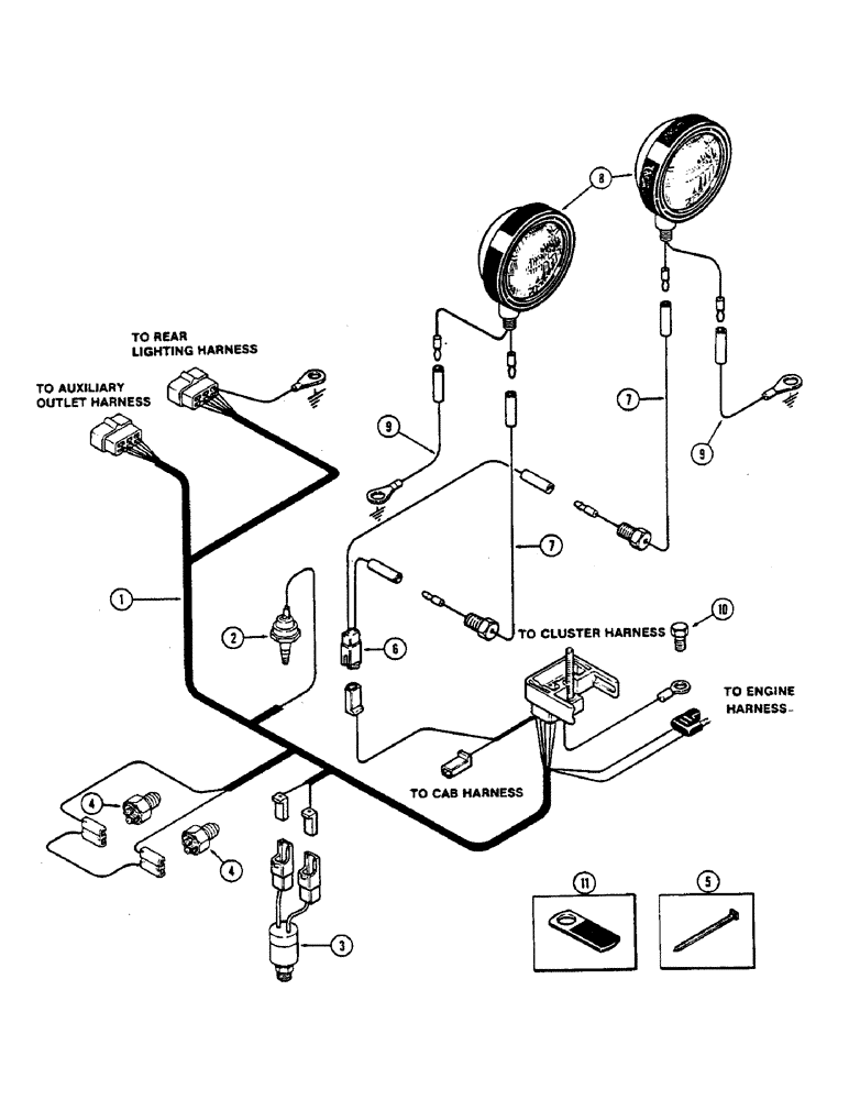 Схема запчастей Case IH 2390 - (4-082) - TRANSMISSION HARNESS, PRIOR TO P.I.N. 8841101 (04) - ELECTRICAL SYSTEMS