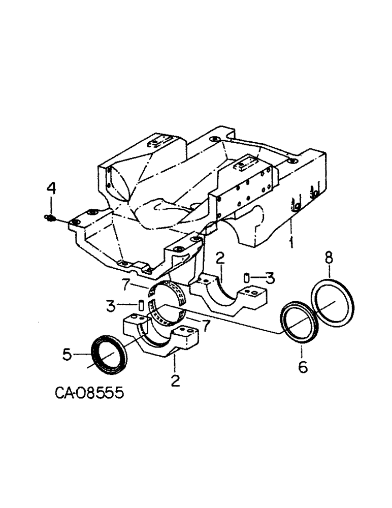 Схема запчастей Case IH 5288 - (14-02[A]) - SUSPENSION, FRONT AXLE BOLSTER ALL WHEEL DRIVE TRACTORS Suspension