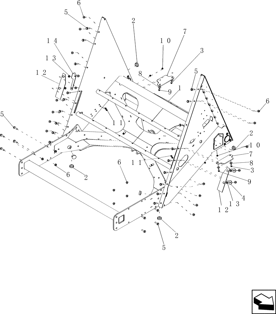 Схема запчастей Case IH 6130 - (44.153.03) - AXLE, STEERING SUPPORT AND PIVOT SHAFT (44) - WHEELS