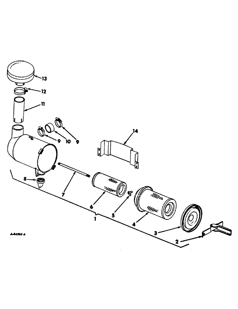 Схема запчастей Case IH 1206 - (E-02) - FUEL SYSTEM, AIR CLEANER AND CONNECTIONS (02) - FUEL SYSTEM