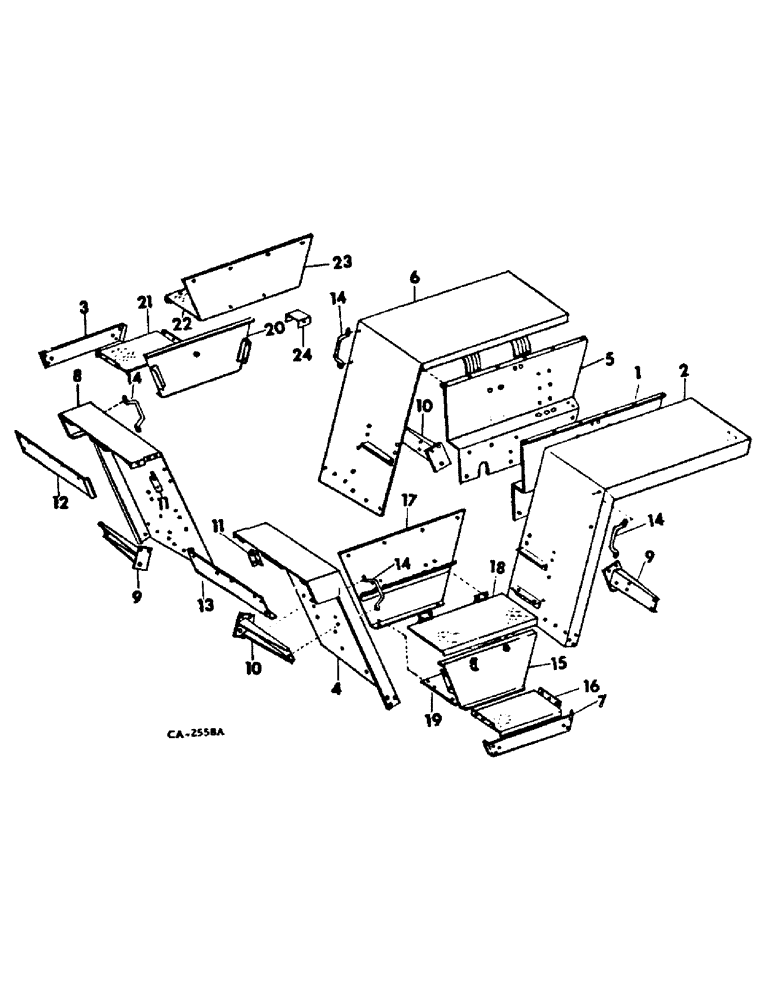 Схема запчастей Case IH 4186 - (13-03) - SUPERSTRUCTURE, FENDERS, STEPS, SUPPORTS AND CONNECTIONS (05) - SUPERSTRUCTURE