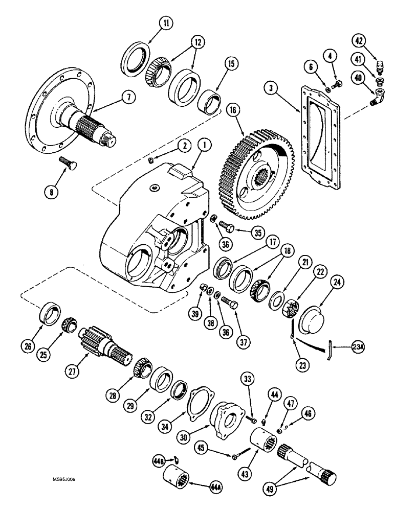 Схема запчастей Case IH 1666 - (6-50) - FINAL DRIVE (03) - POWER TRAIN