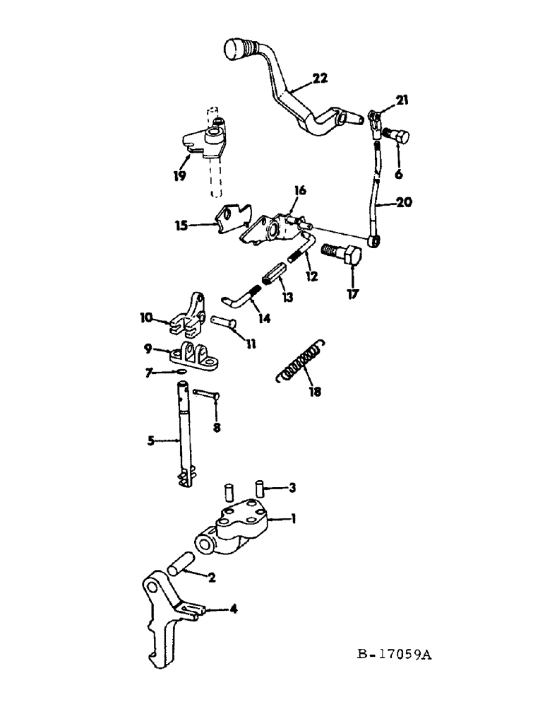 Схема запчастей Case IH 1568 - (07-21) - DRIVE TRAIN, PARKING LOCK, HAND OPERATED, RANGE TRANSMISSION (04) - Drive Train