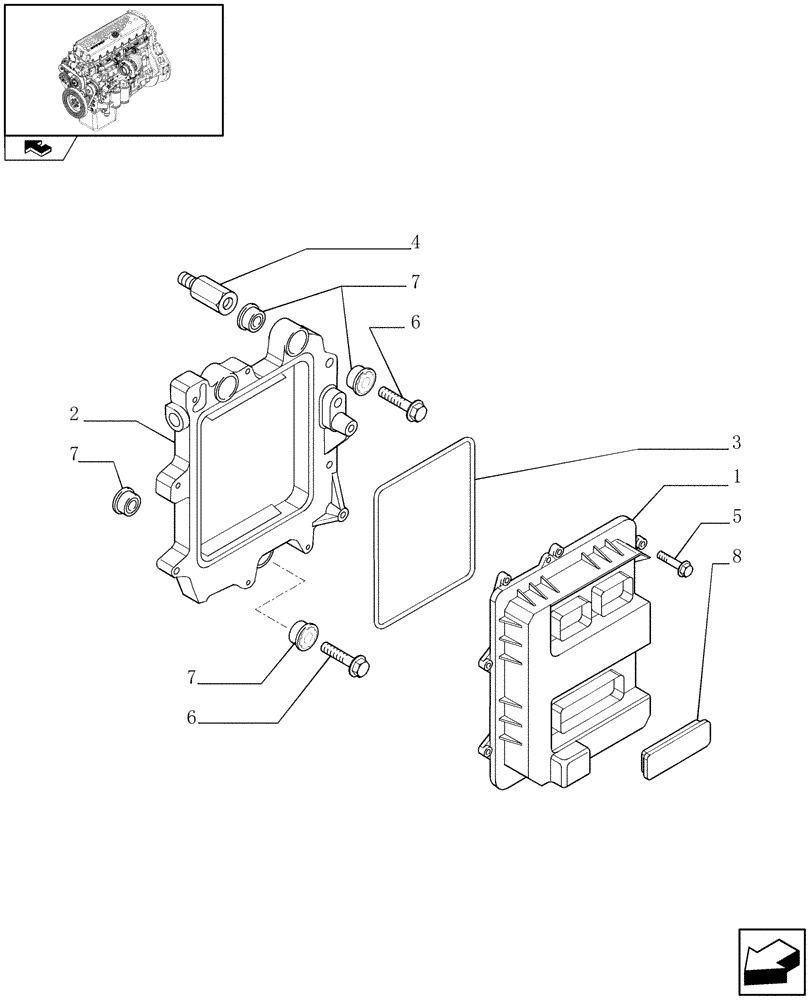 Схема запчастей Case IH F3BE0684N E904 - (0.17.0) - ELECTRONIC INJECTION (504188405) 