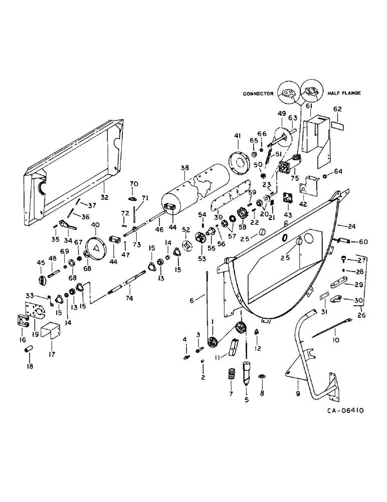 Схема запчастей Case IH 1470 - (33-03) - FEEDER, FEED BEATER, SERIAL NO. 10075 AND BELOW (13) - FEEDER