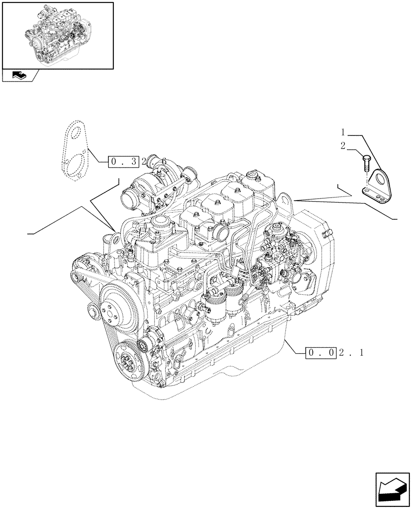 Схема запчастей Case IH F4GE9684B J600 - (0.45.0) - HOOKS - ENGINE (2852182) 