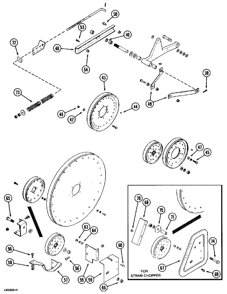 Схема запчастей Case IH 1670 - (9A-04) - BELT DRIVE, RIGHT HAND SIDE (13) - FEEDER