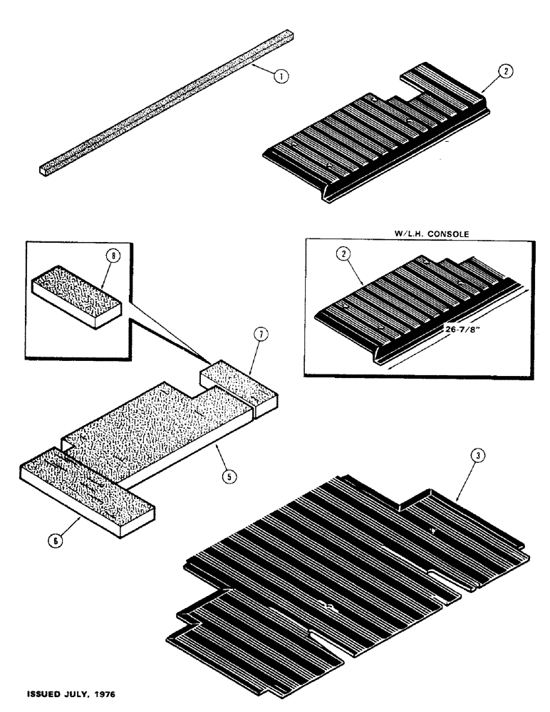 Схема запчастей Case IH 1570 - (286) - CAB, FLOOR MATS AND INSULATION (09) - CHASSIS/ATTACHMENTS