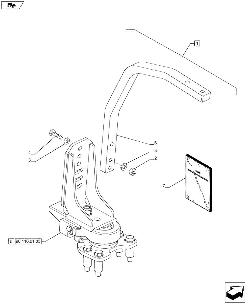 Схема запчастей Case IH PUMA 215 - (88.090.08[01]) - DIA KIT - FRONT FENDERS (88) - ACCESSORIES