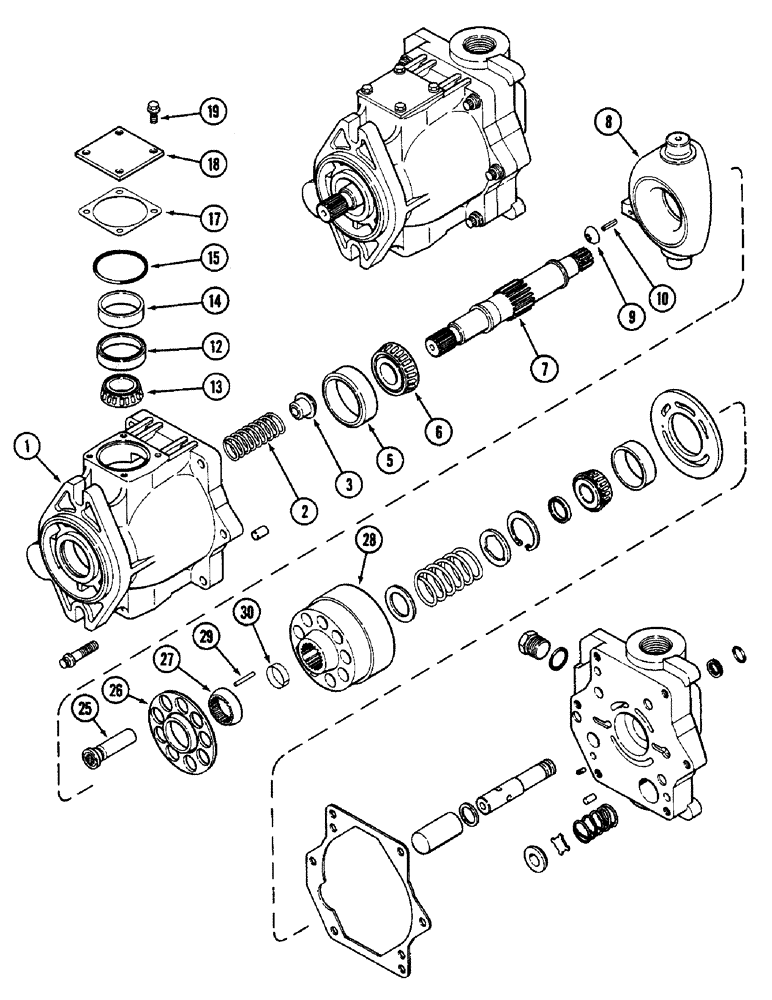 Схема запчастей Case IH 2090 - (8-384) - HYDRAULICS, GEAR AND PISTON PUMP ASSEMBLY, TRANSMISSION SERIAL NUMBER 16210895 AND AFTER (CONTD) (08) - HYDRAULICS