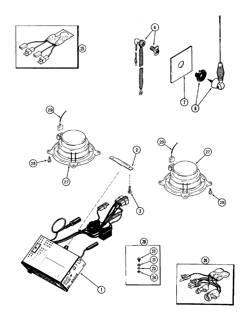 Схема запчастей Case IH 8910 - (4-046) - RADIO AND SPEAKERS (04) - ELECTRICAL SYSTEMS