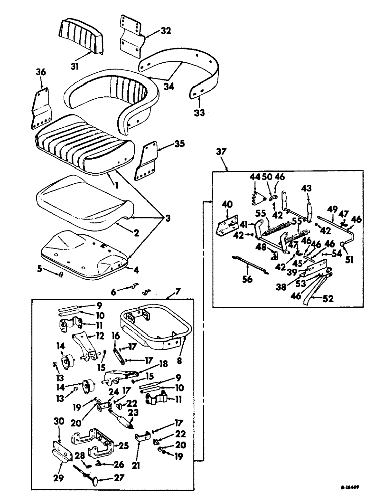 Схема запчастей Case IH 1206 - (M-02) - SEATS AND MISCELLANEOUS, VERTICAL ACTING SEAT (10) - OPERATORS PLATFORM