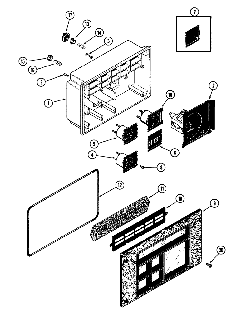 Схема запчастей Case IH 2090 - (4-104) - INSTRUMENT CLUSTER, P.I.N. 8844717 AND AFTER (04) - ELECTRICAL SYSTEMS