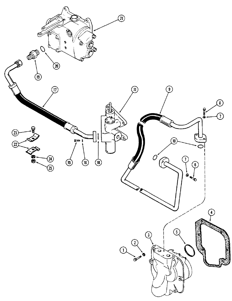 Схема запчастей Case IH 1570 - (170) - HYDRAULICS, DOUBLE GEAR PUMP AND PLUMBING (08) - HYDRAULICS