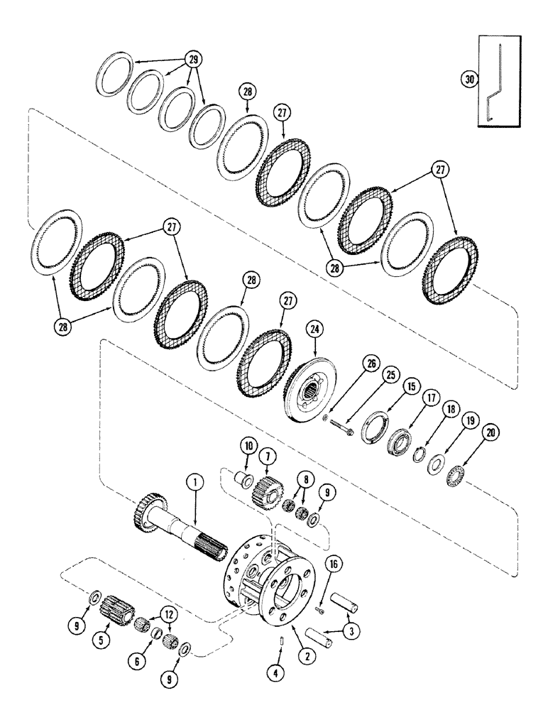 Схема запчастей Case IH 4694 - (6-168) - TRANSMISSION CLUTCH ASSEMBLY, (C2) CLUTCH AND PLANETARY, TRANSMISSION SERIAL NO. 16258468 AND AFTER (06) - POWER TRAIN