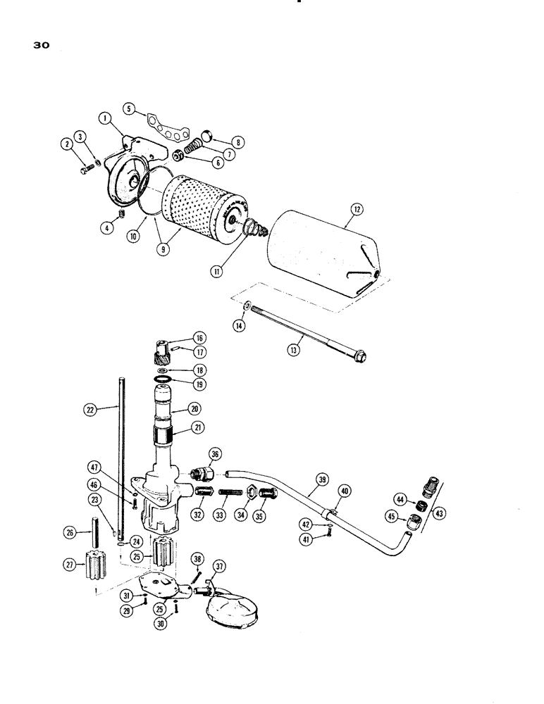 Схема запчастей Case IH 930-SERIES - (030) - OIL FILTER, (377) SPARK IGNITION ENGINE (02) - ENGINE