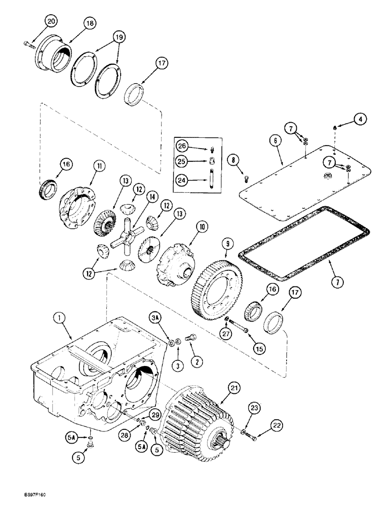 Схема запчастей Case IH 2144 - (6-32) - TRANSMISSION, HOUSING AND DIFFERENTIAL, PRIOR TO COMBINE S/N JJC0173150 (03) - POWER TRAIN