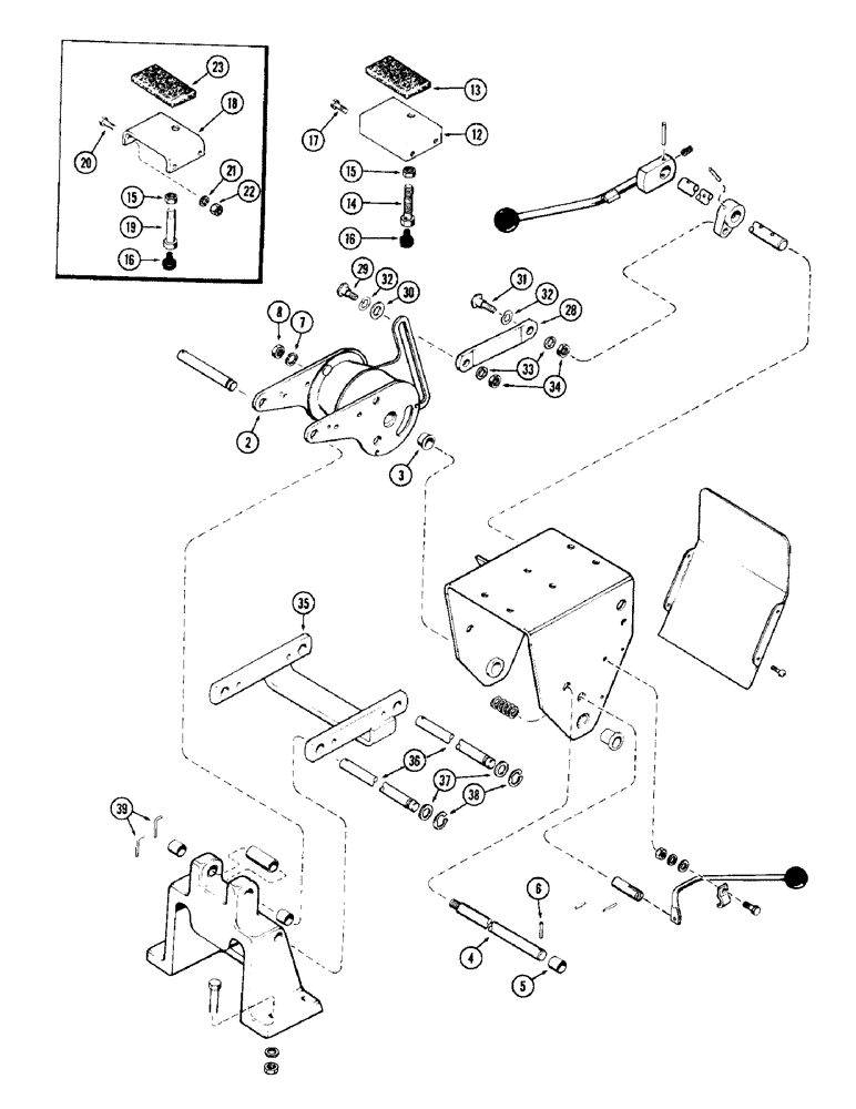 Схема запчастей Case IH 1470 - (058) - SEAT SUSPENSION, FOR STANDARD SEAT (09) - CHASSIS