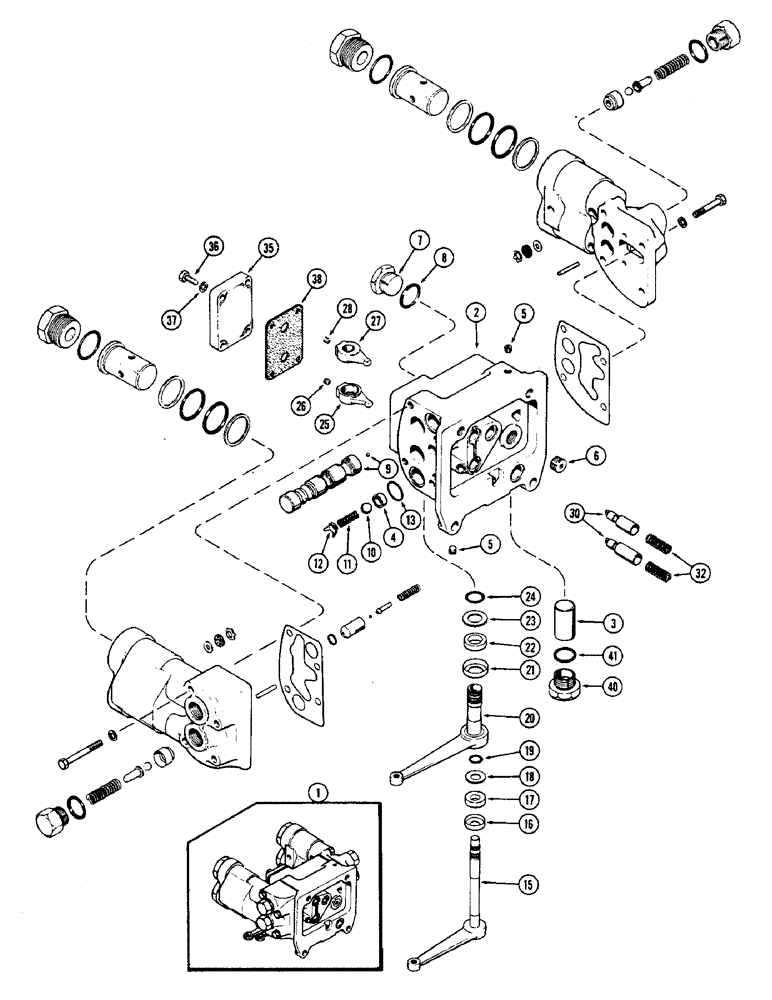 Схема запчастей Case IH 2870 - (290) - REMOTE CONTROL VALVE, WITHOUT RELIEF VALVE, USED P.I.N. 8826982 AND AFTER (08) - HYDRAULICS