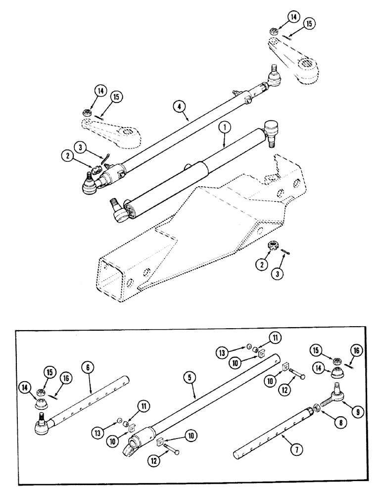 Схема запчастей Case IH 2594 - (5-18) - STEERING TIE ROD (05) - STEERING