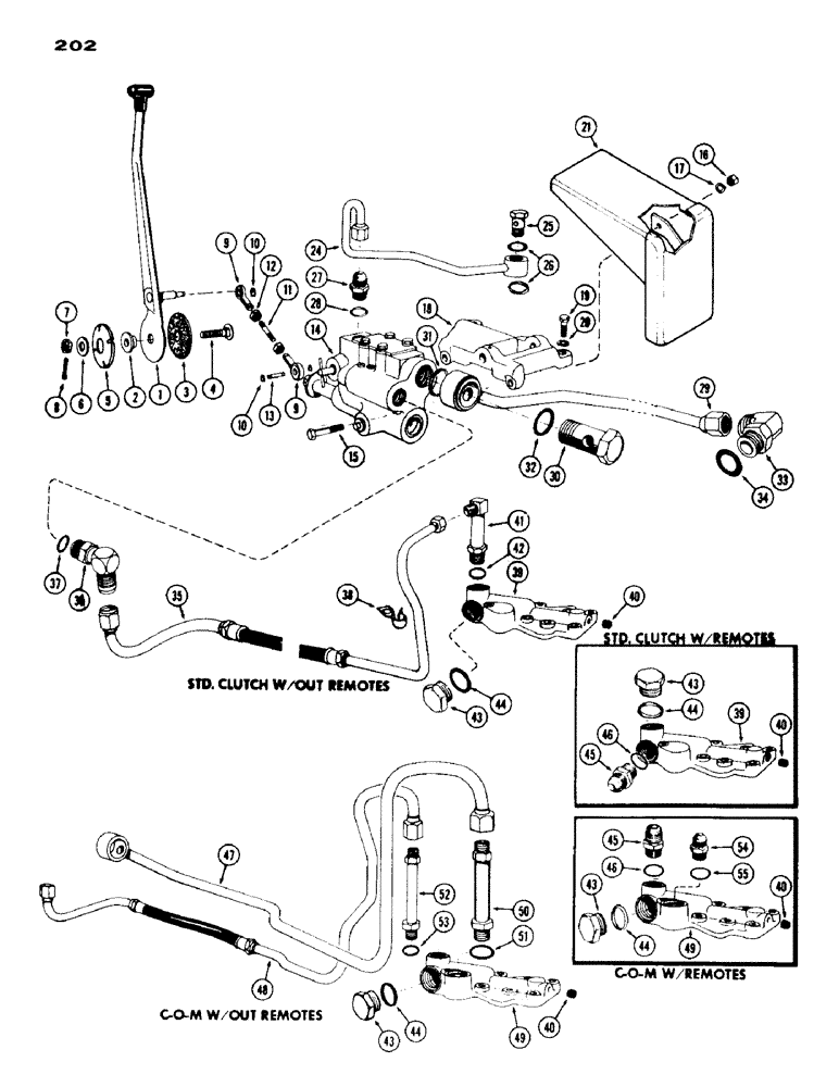 Схема запчастей Case IH 430 - (202) - VALVE AND CONTROLS, STANDARD, DRAFT-O-MATIC (08) - HYDRAULICS