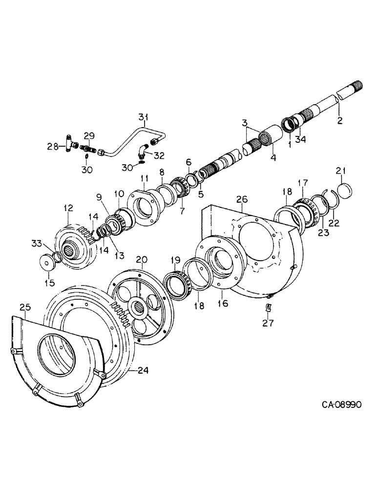 Схема запчастей Case IH 5288 - (07-42) - DRIVE TRAIN, INDEPENDENT POWER TAKE-OFF DRIVE (04) - Drive Train