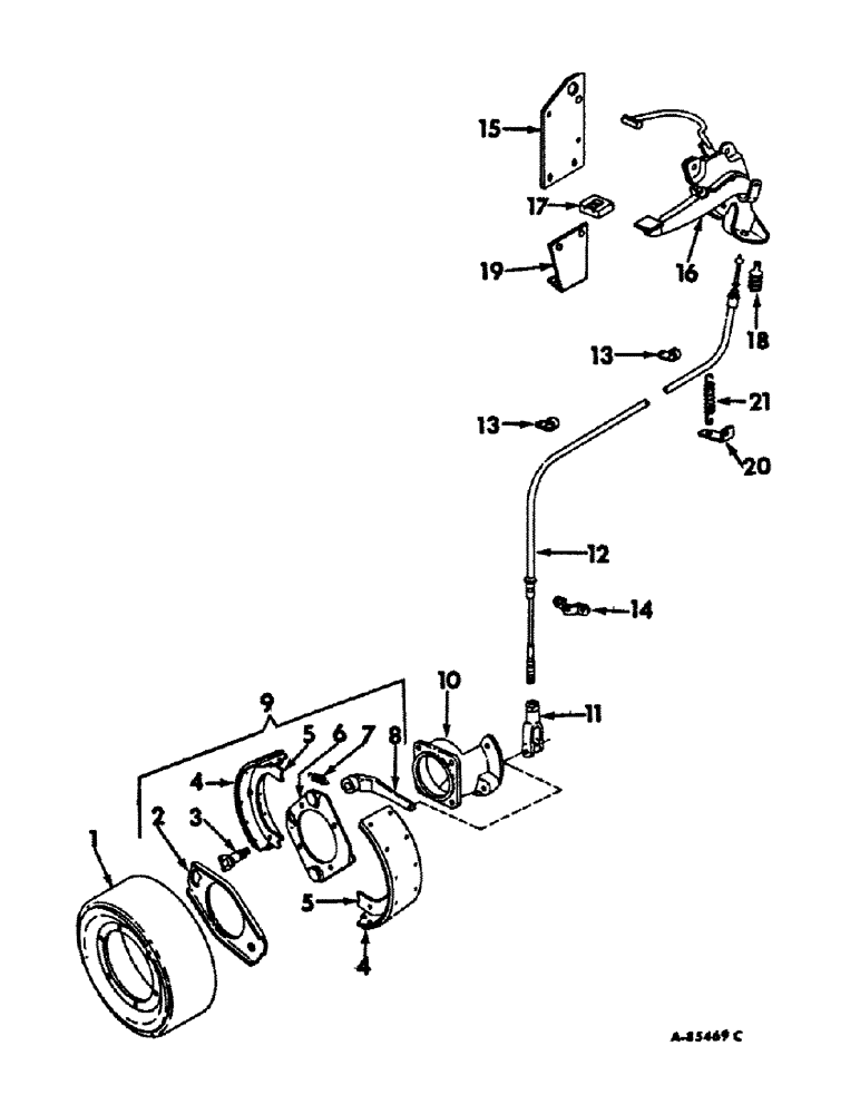 Схема запчастей Case IH 4100 - (H-18) - CONTROLS, DRIVE SHAFT PARKING BRAKE, PEDAL, LEVER AND CONNECTIONS Controls