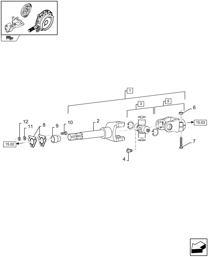 Схема запчастей Case IH LBX322S - (15.02A[01]) - KNOTTER TRANSMISSION (15) - KNOTTER /WRAPPER