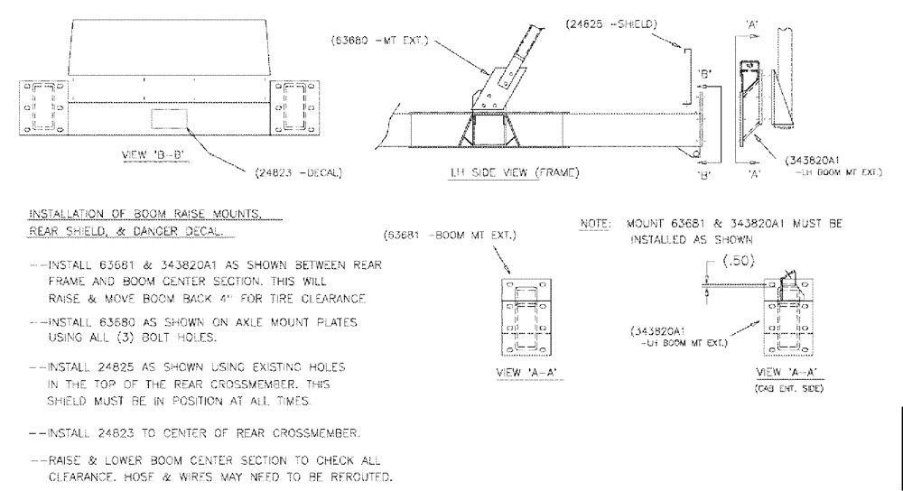 Схема запчастей Case IH 3185 - (11-008) - BOOM LIFT/EXT PACKAGE Options