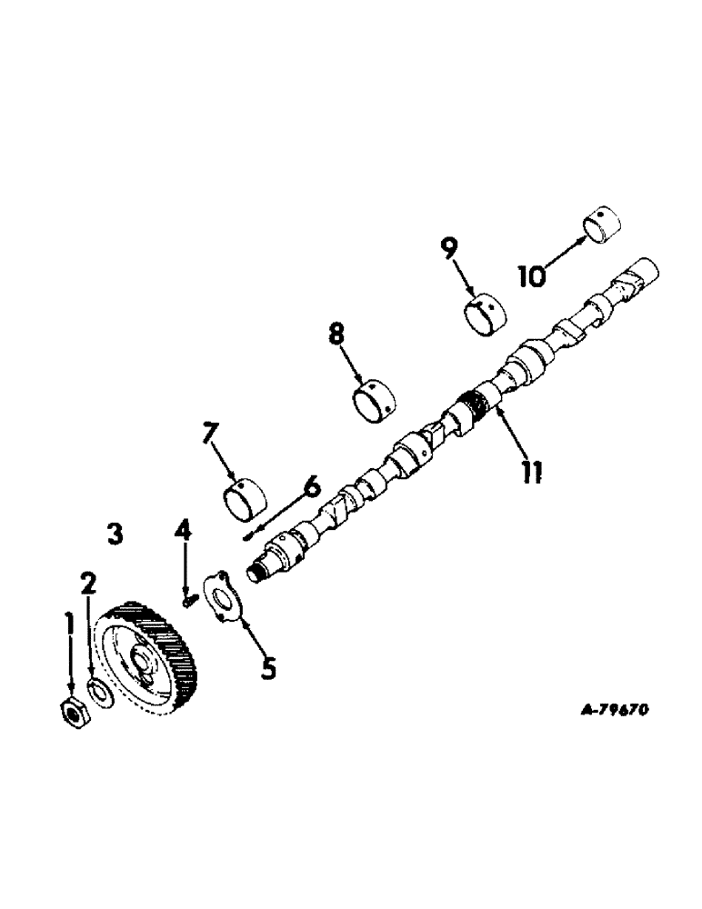 Схема запчастей Case IH 706 - (C-09) - CARBURETED ENGINES, CAMSHAFT AND RELATED PARTS (01) - ENGINE