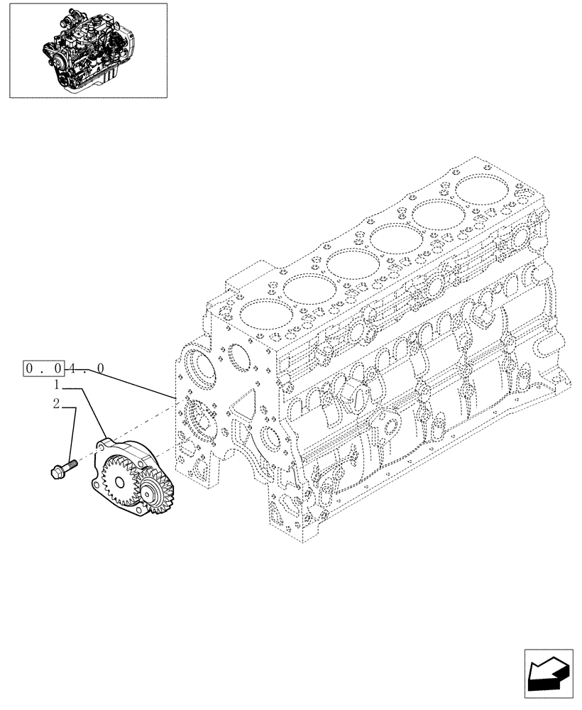 Схема запчастей Case IH F4GE0684C D600 - (0.30.0[01]) - OIL PUMP - ENGINE (4894391) 