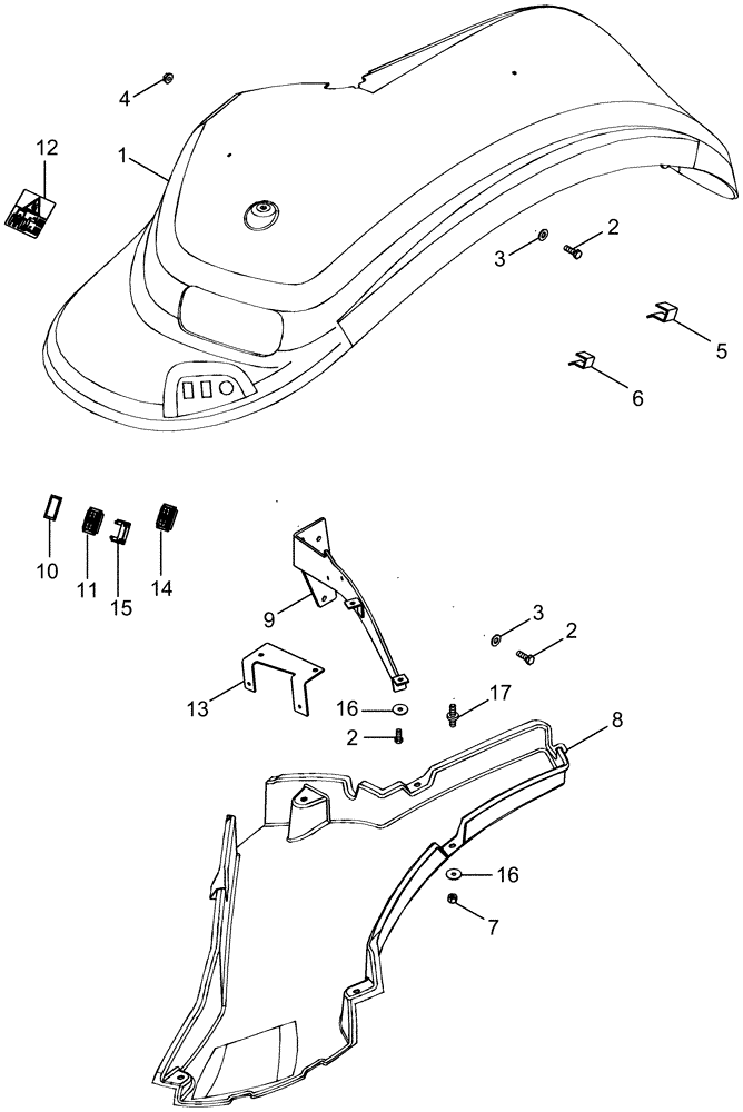 Схема запчастей Case IH MAGNUM 255 - (09-06) - FENDERS - REAR (09) - CHASSIS/ATTACHMENTS