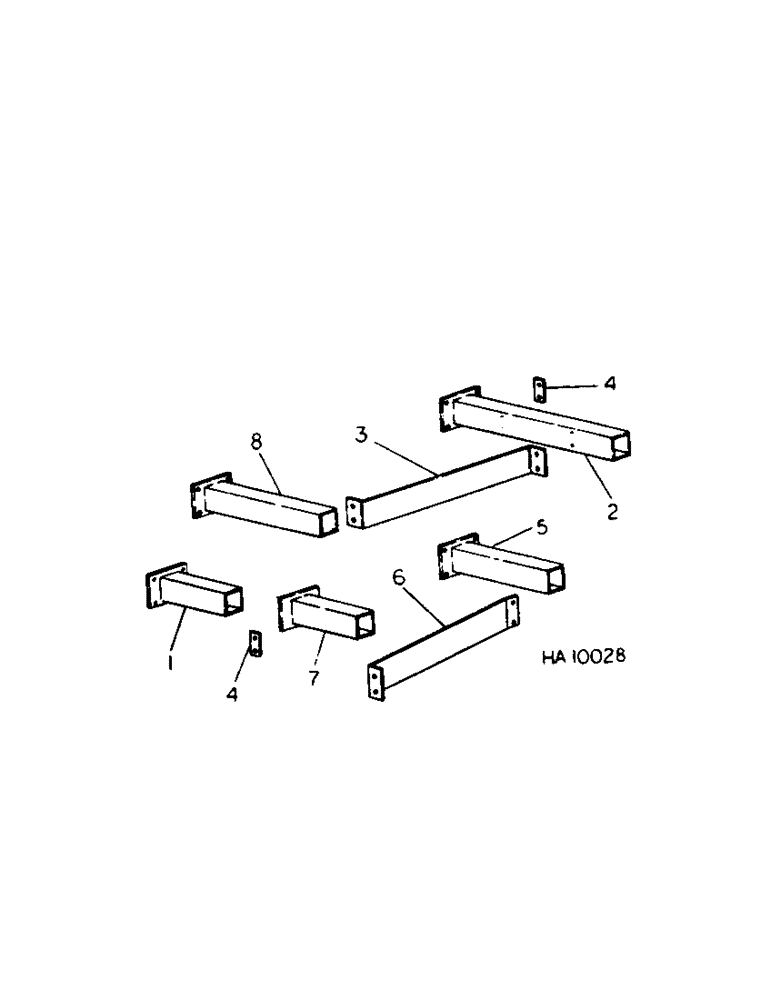 Схема запчастей Case IH 5500 - (F-07) - FRAME EXTENSIONS AND BRACES, WING TYPE 