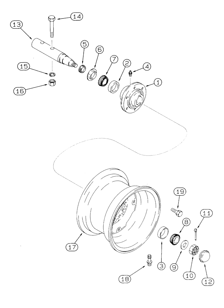 Схема запчастей Case IH 6800 - (9-10) - TRANSPORT WHEELS AND HUBS (09) - CHASSIS/ATTACHMENTS