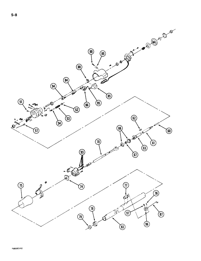 Схема запчастей Case IH 9190 - (5-08) - COLUMN ASSEMBLY (05) - STEERING