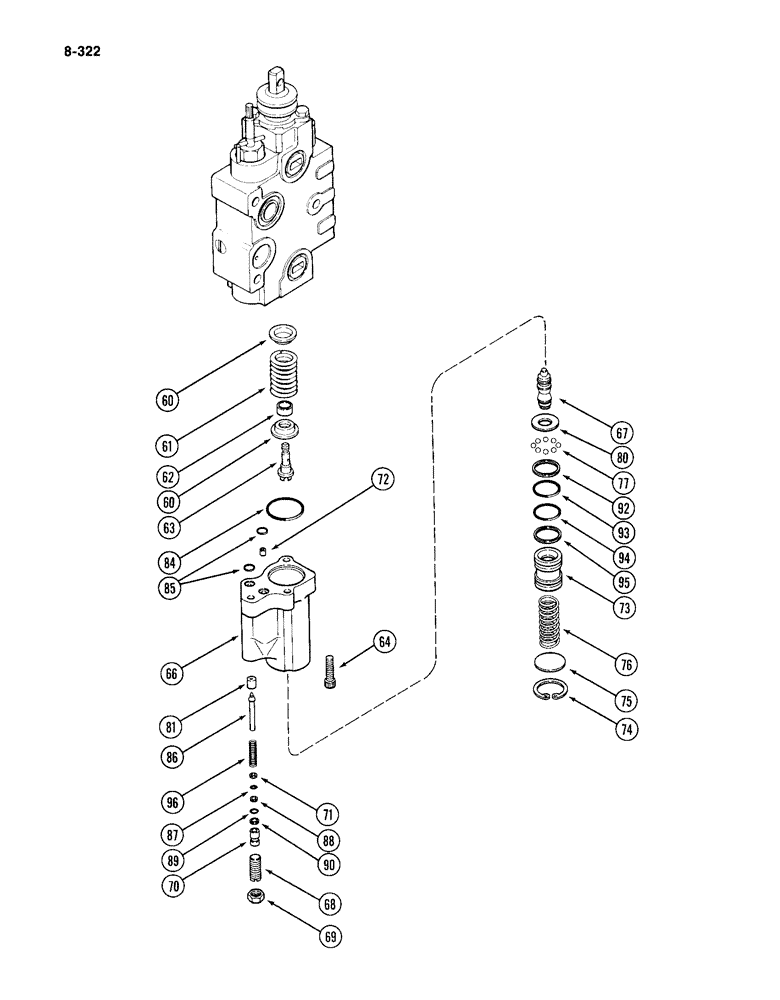 Схема запчастей Case IH 4994 - (8-322) - REMOTE CONTROL VALVE, TWO CIRCUIT ON FOUR CIRCUIT VALVE AND ADD ON FOR THIRD CIRCUIT W/ LOAD CHECK (08) - HYDRAULICS