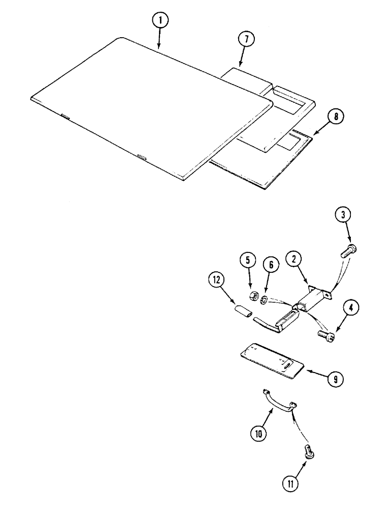 Схема запчастей Case IH 1294 - (9-344) - ROOF HATCH, TRACTORS WITH CAB (09) - CHASSIS/ATTACHMENTS