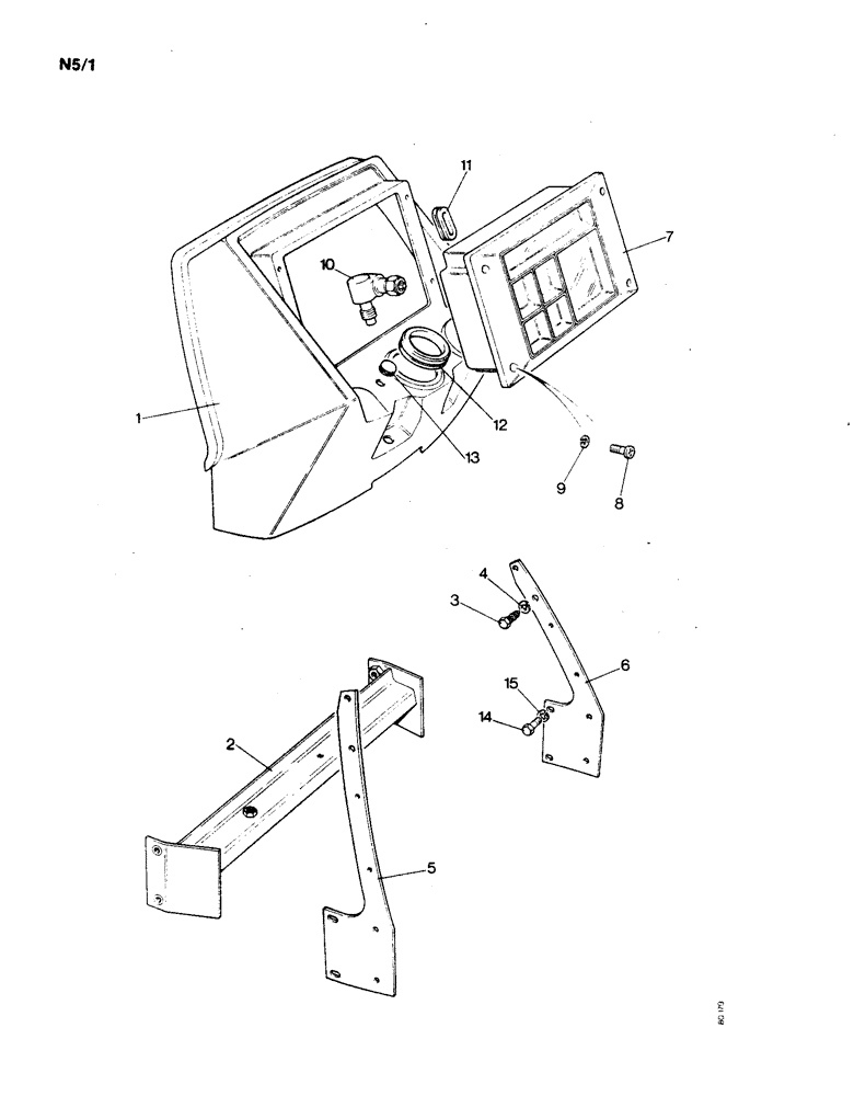 Схема запчастей Case IH 1190 - (N-05) - INSTRUMENT PANEL AND SUPPORTS (08) - SHEET METAL