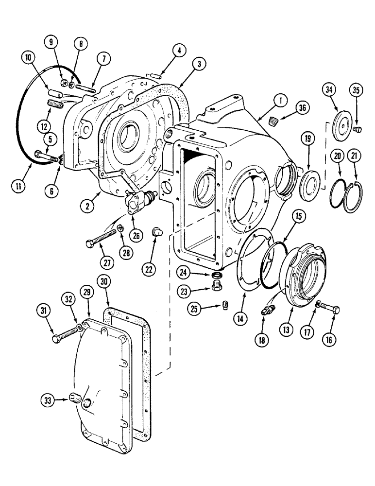 Схема запчастей Case IH 1594 - (6-212) - FINAL DRIVE HOUSING AND COVERS (06) - POWER TRAIN