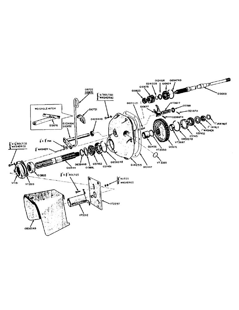 Схема запчастей Case IH 320 - (104) - P.T.O. ASSEMBLY (09) - CHASSIS/ATTACHMENTS