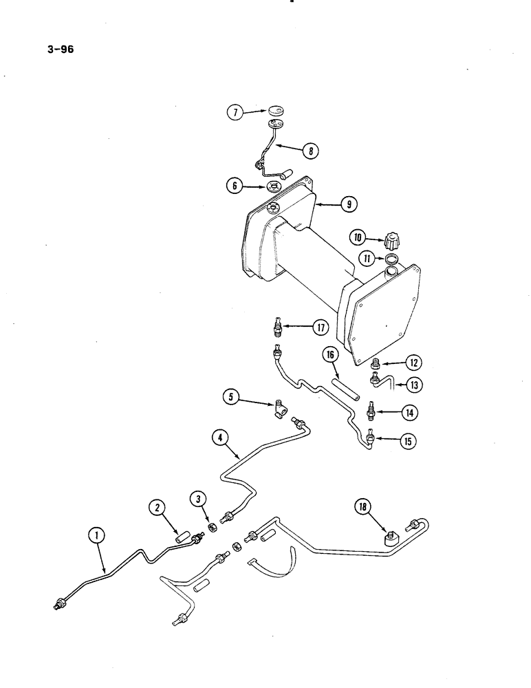 Схема запчастей Case IH 485 - (3-096) - FUEL TANK (03) - FUEL SYSTEM