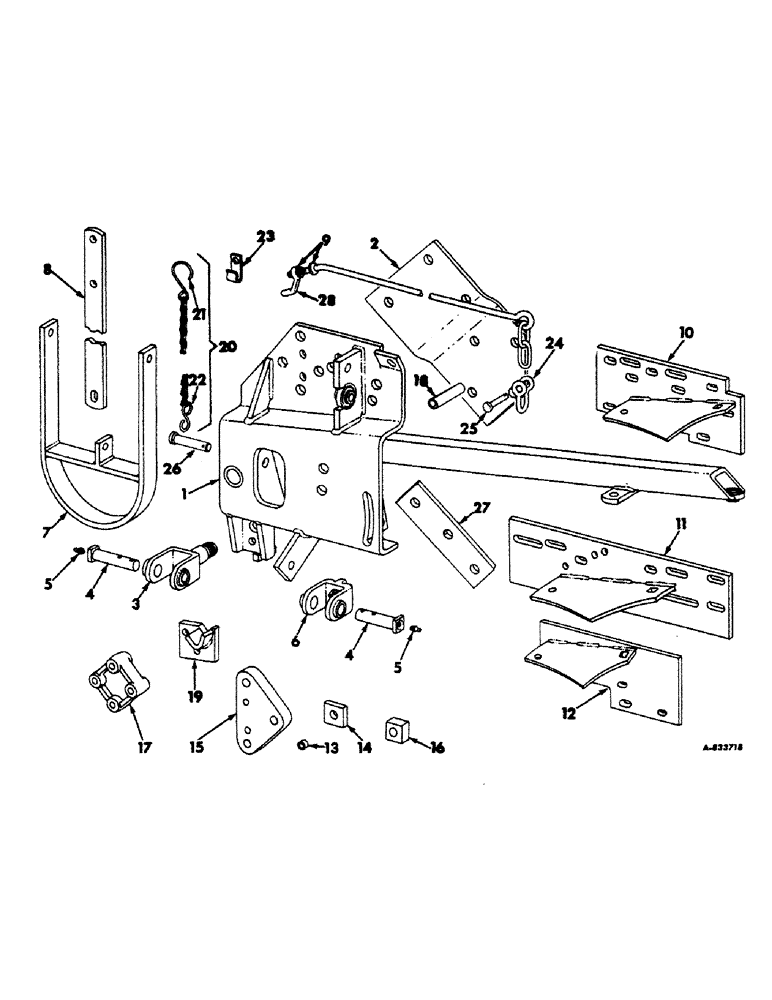 Схема запчастей Case IH 115 - (E-02) - SIDE MTG PLATE & STAND 