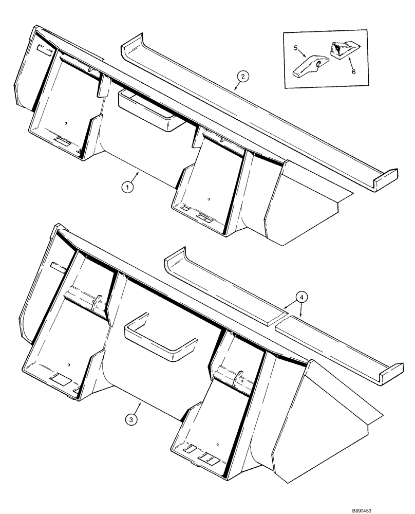 Схема запчастей Case IH 1840 - (09-07) - BUCKETS (NORTH AMERICA), MODELS WITH CASE COUPLER (09) - CHASSIS/ATTACHMENTS